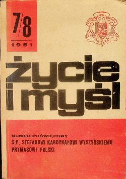 Kardynał Stefan Wyszyński Życie I Myśl Tom 7 do 8 /81