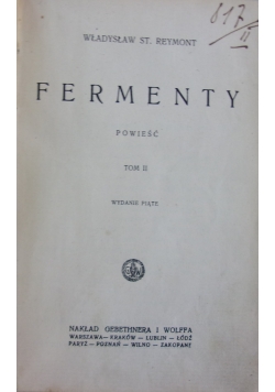Fermenty tom II, 1928 r.