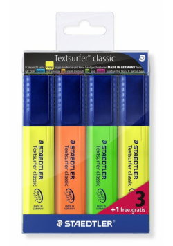 Zakreślacze Texsurfer classic 4 sztuki