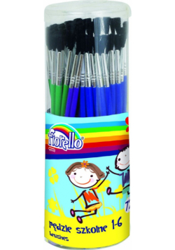 Pędzle akwarelowe w tubie nr 1-6 Fiorello 72 sztuki