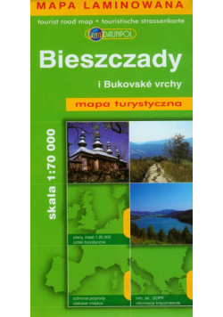Bieszczady i bukovske vrchy Mapa turystyczna