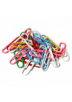 Spinacze biurowe kolorowe 28mm 100 sztuk