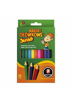 Kredki ołówkowe grube Jumbo 12 kolorów
