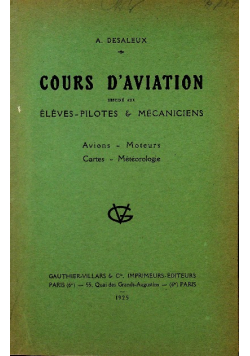 Cours d Aviation Avions Moteurs Cartes Meteorologie Destine aux eleves pilot