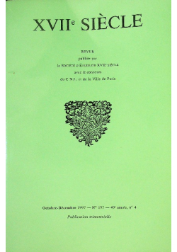 Revue XVIIe Siècle Nr 197