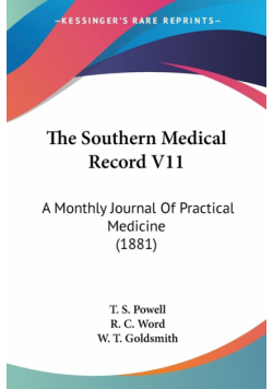 The Southern Medical Record V11