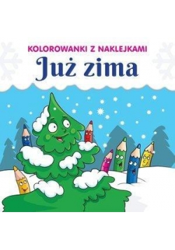 Kolorowanki z naklejkami. Już zima