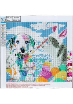 Diamentowa mozaika 5D - Cat&Dog 30x30 80885