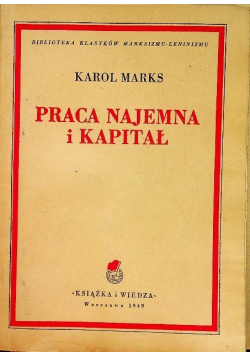 Praca najemna i kapitał 1949 r.
