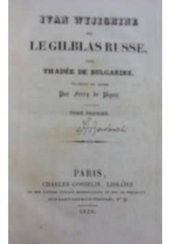 Le Gilblas Russe, 1829 r.