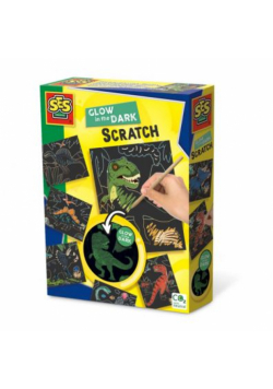 Zdrapywanka świecąca w ciemności Dino