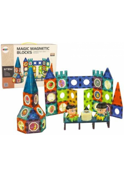 Klocki magnetyczne budowle 3D Zamek 98el