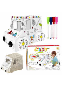 Samochód do lodów kartonowy do malowania