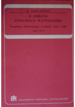 Z dziejów dyplomacji watykańskiej