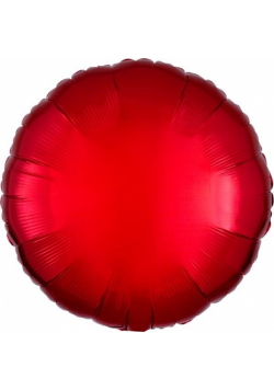 Balon foliowy metalik czerwony okrągły 43cm
