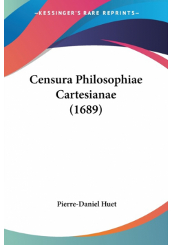 Censura Philosophiae Cartesianae (1689)
