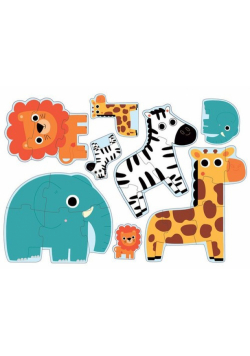 Primo Puzzle Postacie dżungla