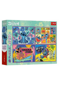 Puzzle 4x250 Niezwykły Stitch Disney Lilo&Stitch 13311