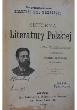 Historya Literatury Polskiej.  Tom V, 1900 r.