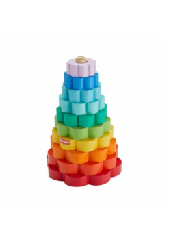 Fisher-Price. Drewniana piramidka Kolorowe kwiatki