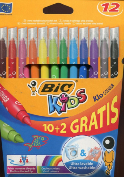 Flamastry Kid Couleur Pudełko 10+2 sztuki