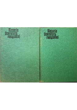 Historia literatury rosyjskiej Tom 1 i 2