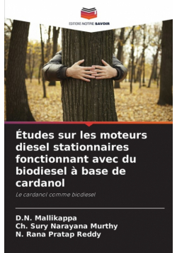 Études sur les moteurs diesel stationnaires fonctionnant avec du biodiesel à base de cardanol