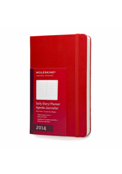 Moleskine 2014 Kalendarz-terminarz książkowy duży dzienny czerwony