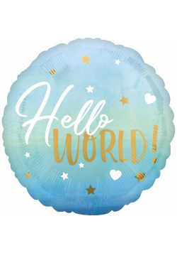Balon foliowy Hello World