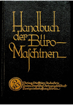 Handbuch der BuroMaschinen ok 1930 r.