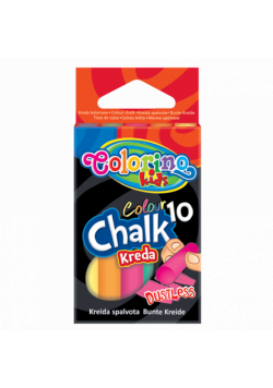 Kreda Colorino Kids kolorowa bezpyłowa 10 sztuk