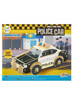 Drewniana konstrukcja pojazdu 3D Policja