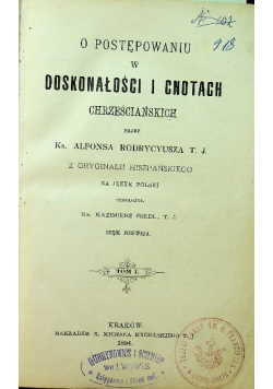O postępowaniu w doskonałości i cnotach chrześcijańskich 3 tomy