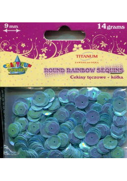 Cekiny tęczowe kółka 9mm 14g