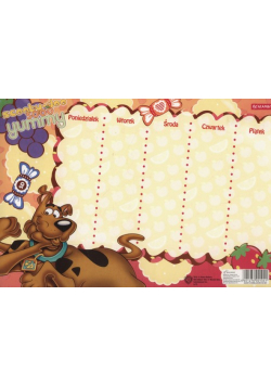 Plan lekcji A4 z magnesem Scooby-Doo