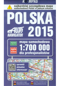 Polska 2015 Mapa samochodowa dla profesjonalistów 1:700 000