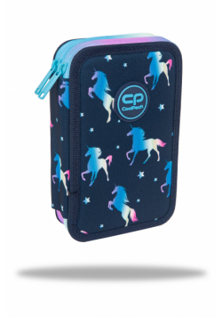 Piórnik 2-komorowy z wyposażeniem Coolpack jumper 2 blue unicorn