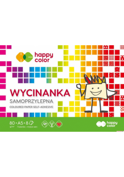 Paczka Papier kolorowy A5 samoprzylepny Happy Color 10sztuk