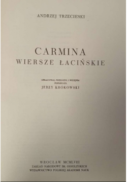 Carmina wiersze łacińskie