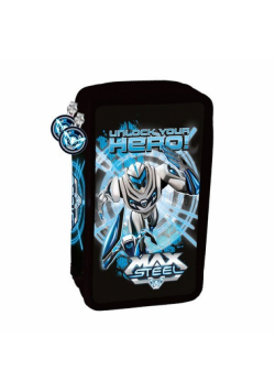 Piórnik podwójny Max Steel z wyposażeniem