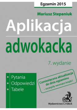Aplikacja adwokacka. Pytania, odpowiedzi tabele