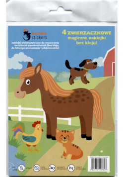 Naklejki zwierzaki elektrostatyczne 4 szt