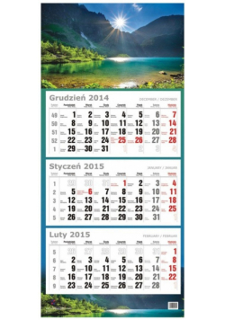 Kalendarz 2015 Trójdzielny Jezioro