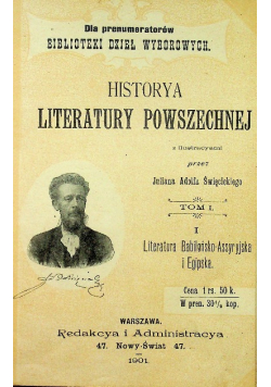 Historya literatury powszechnej 1901 r.