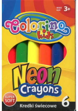 Kredki świecowe neonowe Colorino Kids 6 kolorów