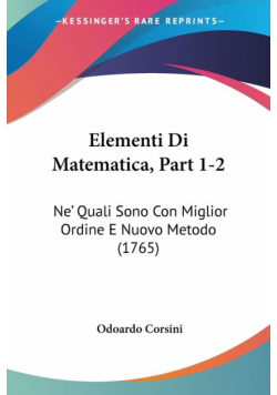 Elementi Di Matematica, Part 1-2