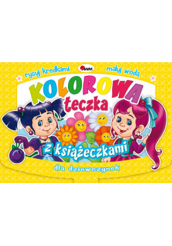 Kolorowa teczka z książeczkami dla dziewczynek