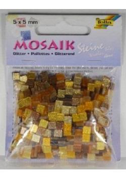 Mozaika kamyczki brokatowe 5x5mm brązowy