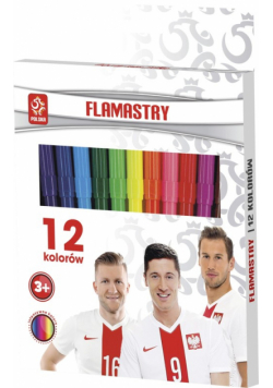 Flamastry 12 kolorów PZPN