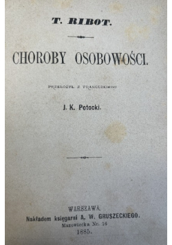 Choroby Osobowości 1885 r.